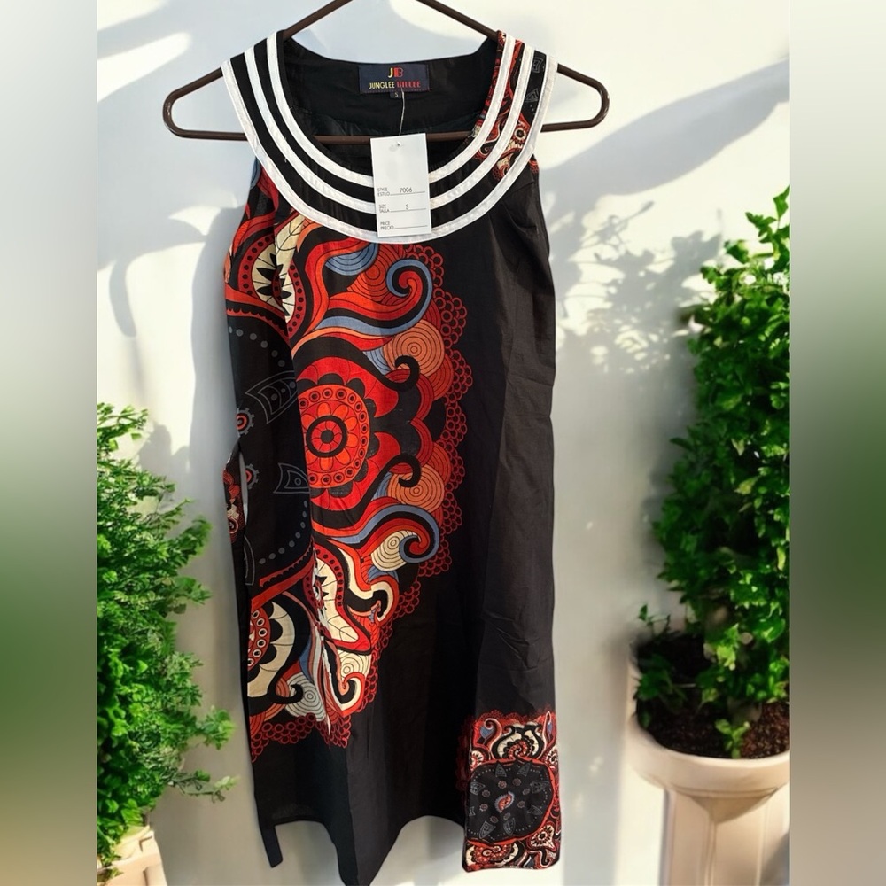 Black‎ and Red Sleeveless Dress Size S NWT